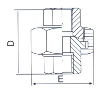 Hex Union Conical F/F Hex Union Conical F/F